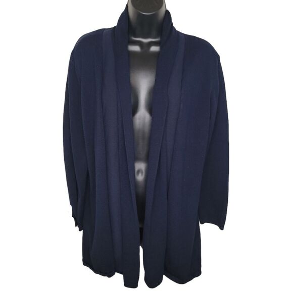 Zara Knit navy blue open front cardigan sweater size xl - Picture 1 of 5